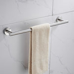Acier inoxydable 304 avec étagère de salle de bain à rainures, Style :, Tige simple de 40 cm, Porte-serviettes rond, Crochet, Porte-papier toilette A, Porte-papier toilette B, Tige simple verticale, Crochet à vêtements noir