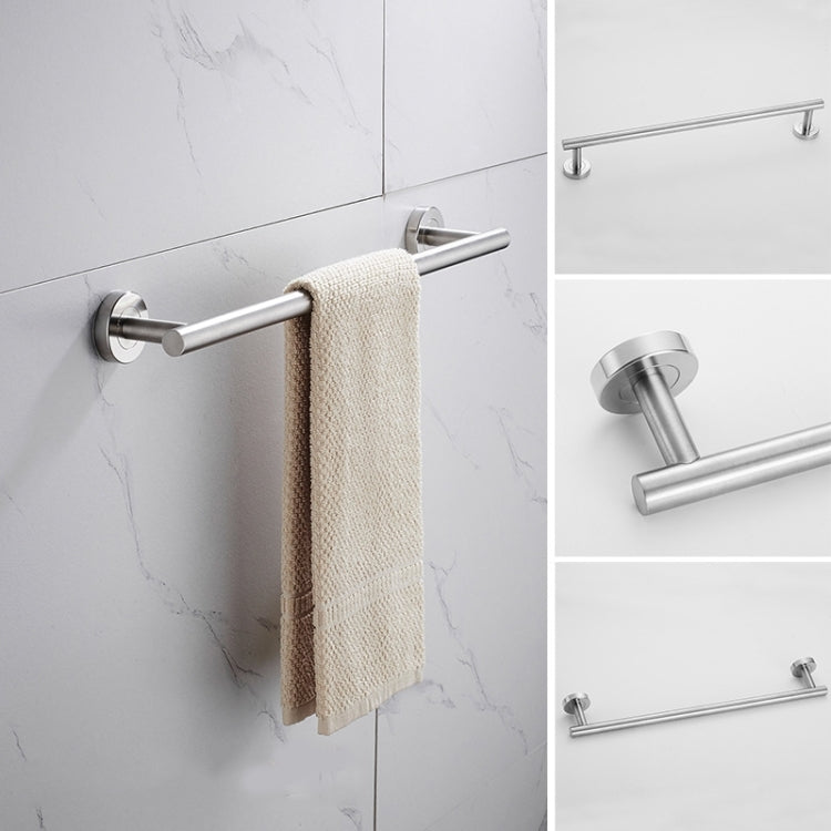 Acier inoxydable 304 avec étagère de salle de bain à rainures, Style :, Tige simple de 40 cm, Porte-serviettes rond, Crochet, Porte-papier toilette A, Porte-papier toilette B, Tige simple verticale, Crochet à vêtements noir