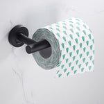 Acier inoxydable 304 avec étagère de salle de bain à rainures, Style :, Tige simple de 40 cm, Porte-serviettes rond, Crochet, Porte-papier toilette A, Porte-papier toilette B, Tige simple verticale, Crochet à vêtements noir