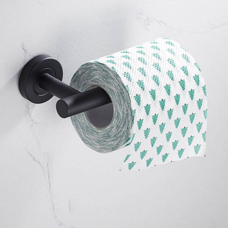 Acier inoxydable 304 avec étagère de salle de bain à rainures, Style :, Tige simple de 40 cm, Porte-serviettes rond, Crochet, Porte-papier toilette A, Porte-papier toilette B, Tige simple verticale, Crochet à vêtements noir