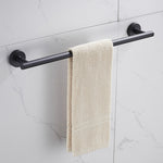 Acier inoxydable 304 avec étagère de salle de bain à rainures, Style :, Tige simple de 40 cm, Porte-serviettes rond, Crochet, Porte-papier toilette A, Porte-papier toilette B, Tige simple verticale, Crochet à vêtements noir