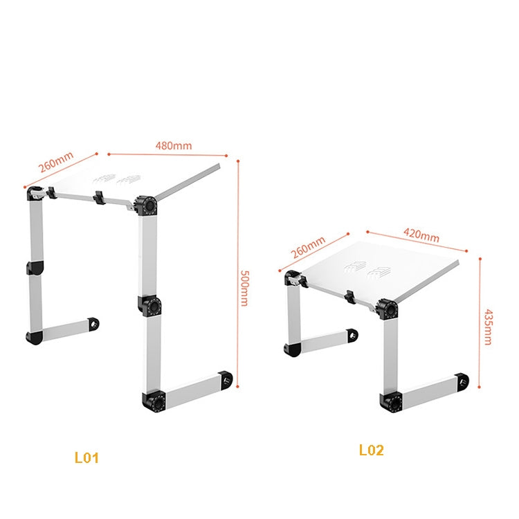 Oatsbasf Bureau d'ordinateur pliable Support d'ordinateur portable pliant Hauteur de levage Rangement portable, Style :, L01 Blanc, L01 Noir, L01 Rouge, L02 Blanc, L02 Noir, L02 Rouge
