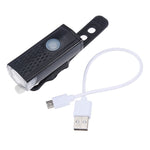 Lampe rechargeable USB pour vélo, étanche, ensemble phare et feu arrière, phare + feu arrière (noir)