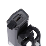 Lampe rechargeable USB pour vélo, étanche, ensemble phare et feu arrière, phare + feu arrière (noir)