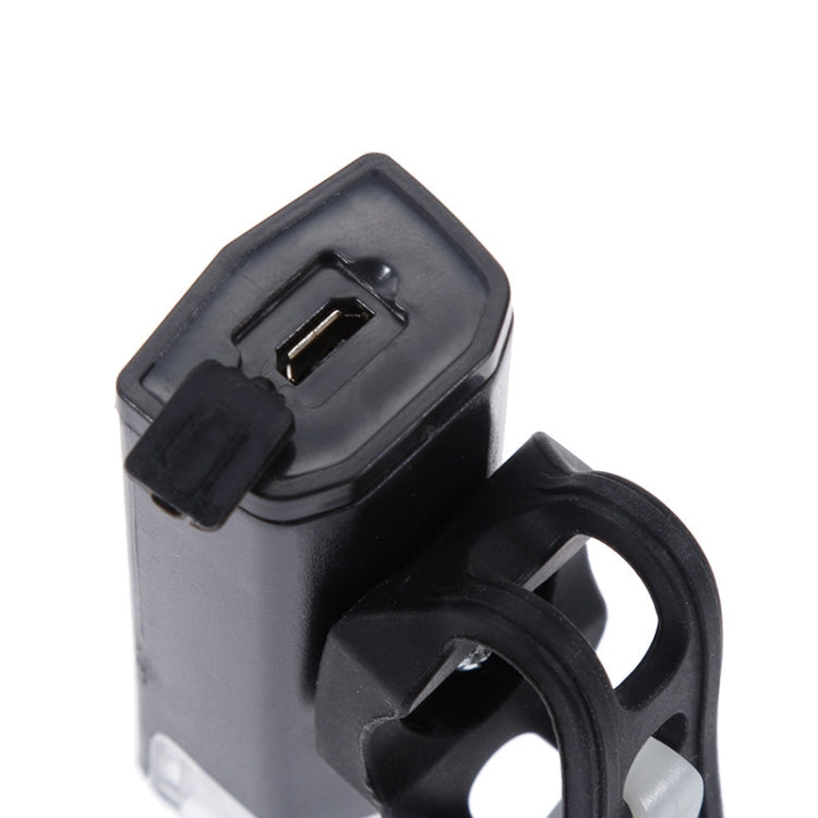 Lampe rechargeable USB pour vélo, étanche, ensemble phare et feu arrière, phare + feu arrière (noir)
