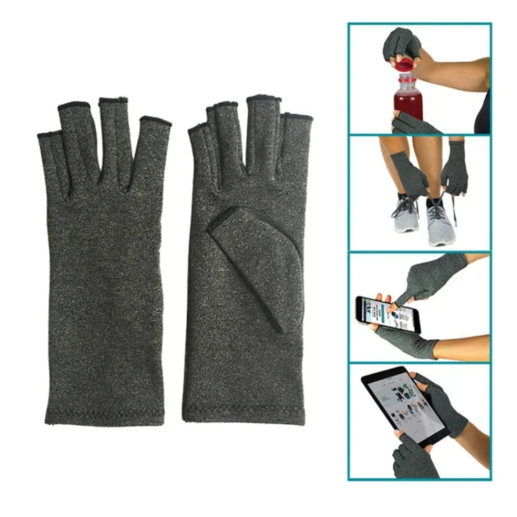 Gants de cyclisme sans doigts Arthrite Pression Santé Gants Haute Élasticité Respirants Anti-œdème Rééducation Gants d'équitation, L, M, S