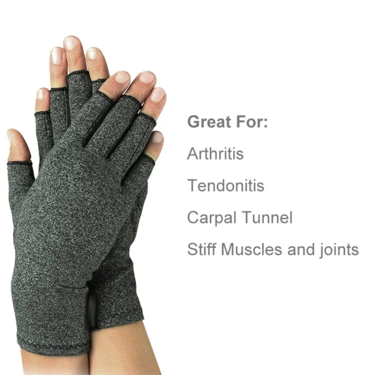 Gants de cyclisme sans doigts Arthrite Pression Santé Gants Haute Élasticité Respirants Anti-œdème Rééducation Gants d'équitation, L, M, S