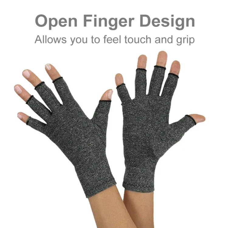 Gants de cyclisme sans doigts Arthrite Pression Santé Gants Haute Élasticité Respirants Anti-œdème Rééducation Gants d'équitation, L, M, S