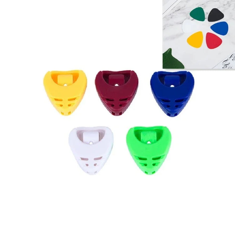 Boîte de rangement en ABS pour médiators (100 pièces), couleur aléatoire, boîte en forme de cœur, grande boîte triangulaire.
