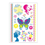 10 autocollants de tatouage de bras de fleur fluorescente autocollants de visage autocollants de tatouage de plume imperméables, DKCS010, DKCS017, DKCS019, DKCS022, DKCS025, DKCS028, DKCS032, DKCS033, DKCS034, DKCS036, DKCS037, DKCS042