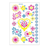 10 autocollants de tatouage de bras de fleur fluorescente autocollants de visage autocollants de tatouage de plume imperméables, DKCS010, DKCS017, DKCS019, DKCS022, DKCS025, DKCS028, DKCS032, DKCS033, DKCS034, DKCS036, DKCS037, DKCS042