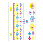 10 autocollants de tatouage de bras de fleur fluorescente autocollants de visage autocollants de tatouage de plume imperméables, DKCS010, DKCS017, DKCS019, DKCS022, DKCS025, DKCS028, DKCS032, DKCS033, DKCS034, DKCS036, DKCS037, DKCS042