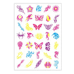 10 autocollants de tatouage de bras de fleur fluorescente autocollants de visage autocollants de tatouage de plume imperméables, DKCS010, DKCS017, DKCS019, DKCS022, DKCS025, DKCS028, DKCS032, DKCS033, DKCS034, DKCS036, DKCS037, DKCS042