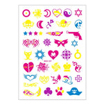10 autocollants de tatouage de bras de fleur fluorescente autocollants de visage autocollants de tatouage de plume imperméables, DKCS010, DKCS017, DKCS019, DKCS022, DKCS025, DKCS028, DKCS032, DKCS033, DKCS034, DKCS036, DKCS037, DKCS042