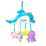 Jouets de bébé 0-1 an, clochettes d'animaux pour lit, jouets en peluche apaisants, hochets de bébé, à suspendre à la poussette, A barre transversale - Cerf, B barre transversale - Dauphins, C barre transversale - Oiseaux