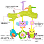 Jouets de bébé 0-1 an, clochettes d'animaux pour lit, jouets en peluche apaisants, hochets de bébé, à suspendre à la poussette, A barre transversale - Cerf, B barre transversale - Dauphins, C barre transversale - Oiseaux