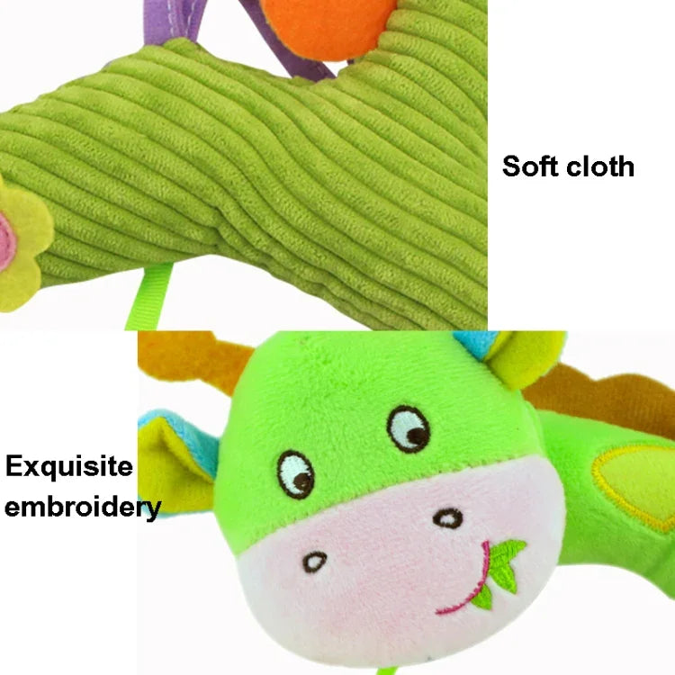 Jouets de bébé 0-1 an, clochettes d'animaux pour lit, jouets en peluche apaisants, hochets de bébé, à suspendre à la poussette, A barre transversale - Cerf, B barre transversale - Dauphins, C barre transversale - Oiseaux