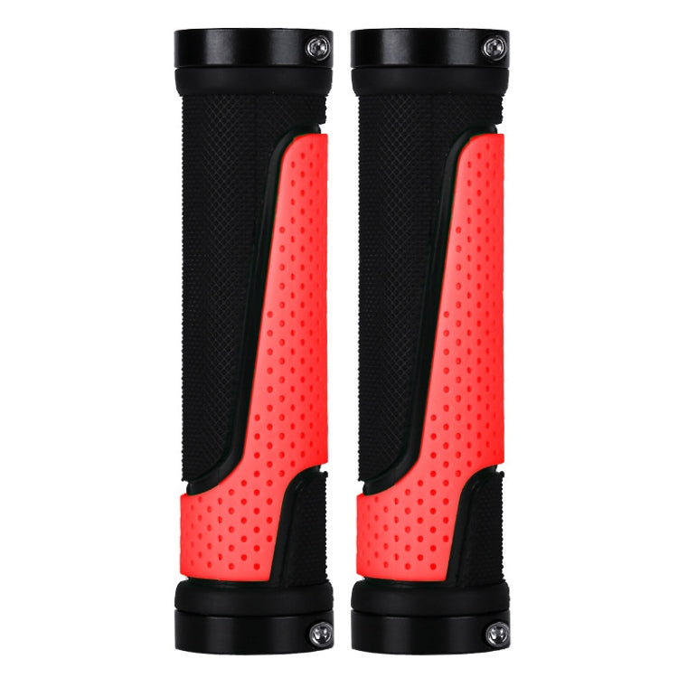 1 paire BG-0404 housse de poignée en caoutchouc pour vélo de montagne avec verrouillage bilatéral, housse de poignée antidérapante