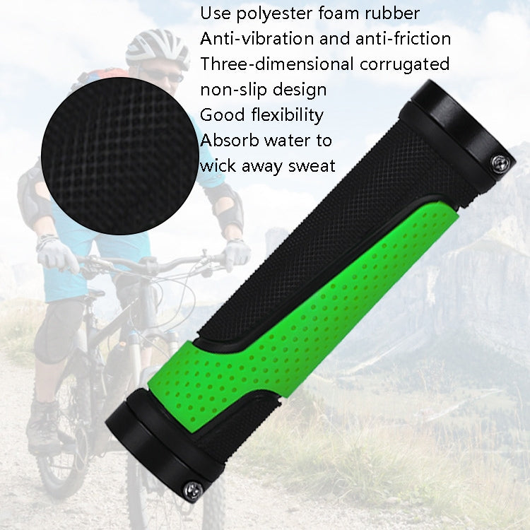 1 paire BG-0404 housse de poignée en caoutchouc pour vélo de montagne avec verrouillage bilatéral, housse de poignée antidérapante