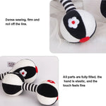 TOLOLO 1 paire de jouets éducatifs pour bébé Entraînement visuel précoce, hochet haltère en sable noir et blanc pour nouveau-né, T168263-2