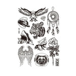 10 autocollants de tatouage éphémère pour adultes, motif animal ou fleur, fluorescent, phosphorescent, résistant à l'eau, couleurs changeantes, BY-001, BY-002, BY-003, BY-004, BY-005, BY-006, BY-007, BY-008