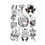 10 autocollants de tatouage éphémère pour adultes, motif animal ou fleur, fluorescent, phosphorescent, résistant à l'eau, couleurs changeantes, BY-001, BY-002, BY-003, BY-004, BY-005, BY-006, BY-007, BY-008