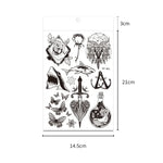 10 autocollants de tatouage éphémère pour adultes, motif animal ou fleur, fluorescent, phosphorescent, résistant à l'eau, couleurs changeantes, BY-001, BY-002, BY-003, BY-004, BY-005, BY-006, BY-007, BY-008