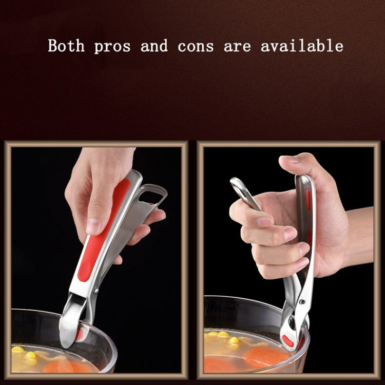 Pince à plat et porte-plateau antidérapant et anti-brûlure en acier inoxydable 304 avec incrustation en caoutchouc pour cuisine, porte-plat (Noir), porte-plat (Vert)