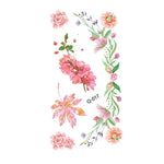 50 autocollants de tatouage littéraires petites fleurs fraîches Rose imperméable et durable pour le bras, Q-001, Q-002, Q-003, Q-012, Q-016, Q-017, Q-019, Q-022, Q-025, Q-029, Q-031, Q-032