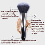 Lot de 4 pinceaux de maquillage galets noirs, pinceau fard à paupières, pinceau fond de teint, pinceau de maquillage portable, style : pinceau nu.