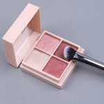 Lot de 4 pinceaux de maquillage galets noirs, pinceau fard à paupières, pinceau fond de teint, pinceau de maquillage portable, style : pinceau nu.