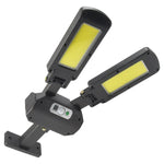 TG-TY097 Lampe Solaire Murale Extérieure à 2 Têtes avec Détection de Mouvement, Éclairage de Jardin LED, 200 COB