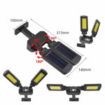 TG-TY097 Lampe Solaire Murale Extérieure à 2 Têtes avec Détection de Mouvement, Éclairage de Jardin LED, 200 COB
