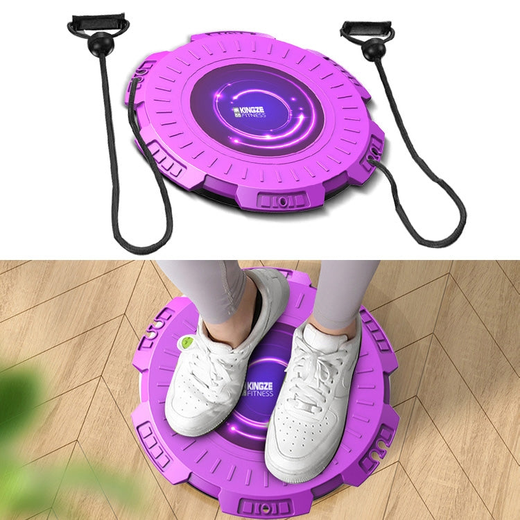 KINGZE planche de torsion pour la taille à domicile équipement de fitness machine de torsion abdominale tournante, violet, vert frais, violet + corde de traction, vert frais + corde de traction