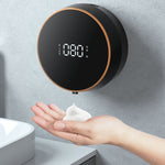 Distributeur de savon mousse intelligent mural W1 à capteur infrarouge, chargement USB, blanc, noir