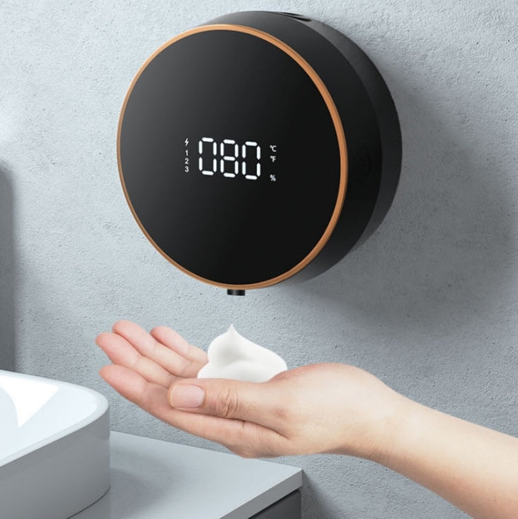 Distributeur de savon mousse intelligent mural W1 à capteur infrarouge, chargement USB, blanc, noir