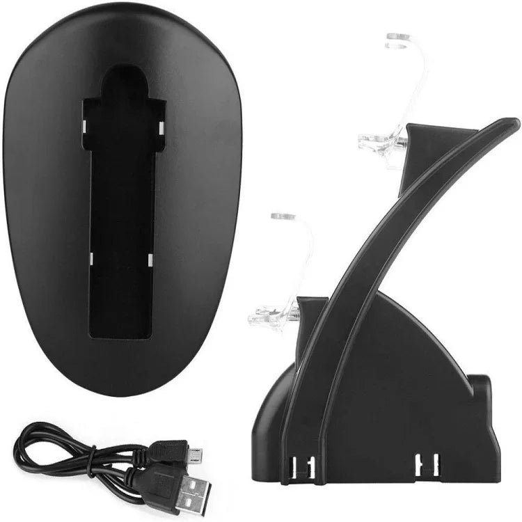 Station de charge LED double port USB pour manettes PS4/PS4 Pro/PS4 Slim, compatible Sony PlayStation 4 (PS4/PS4 Pro/PS4 Slim).