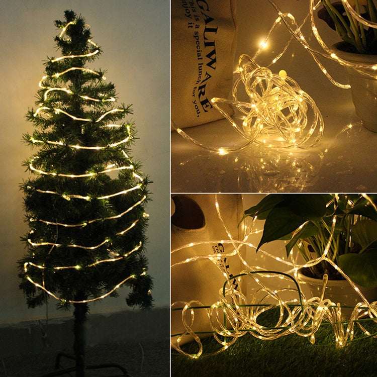 Guirlande lumineuse tube pour décoration de fête, lumière LED pour jardin avec télécommande, Spécifications : 7m 50 LED USB, 12m 100 LED USB