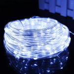 Guirlande lumineuse tube pour décoration de fête, lumière LED pour jardin avec télécommande, Spécifications : 7m 50 LED USB, 12m 100 LED USB