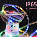 Guirlande lumineuse tube pour décoration de fête, lumière LED pour jardin avec télécommande, Spécifications : 7m 50 LED USB, 12m 100 LED USB