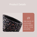ZOREYA Boîte de rangement pour outils de maquillage, rangement de pinceaux de maquillage anti-poussière, rose, noir