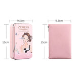 ZOREYA ZS744 Lot de 7 pinceaux de maquillage Outils de beauté Pinceau, Rose + Pochette, Noir + Pochette, Rose + Boîte en fer, Noir + Boîte en fer