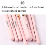 ZOREYA ZS744 Lot de 7 pinceaux de maquillage Outils de beauté Pinceau, Rose + Pochette, Noir + Pochette, Rose + Boîte en fer, Noir + Boîte en fer