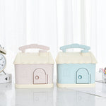 Tirelire de rangement souhaitée pour dessin animé pour enfants, Petite maison bleue, Petite maison rose