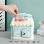 Tirelire de rangement souhaitée pour dessin animé pour enfants, Petite maison bleue, Petite maison rose