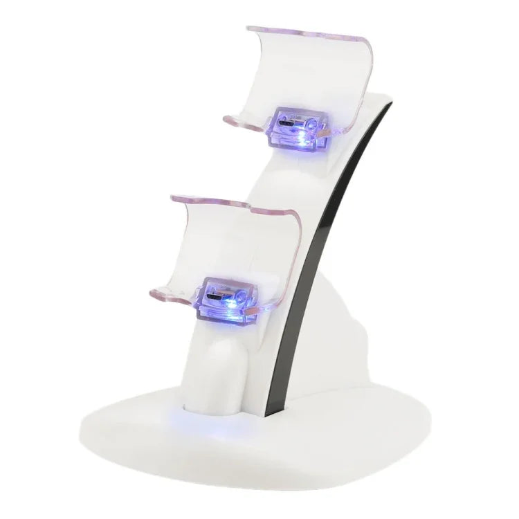 Support de charge double pour manettes IPLAY avec micro-USB et poignée, compatible PS4 et Xbox One. Compatible avec les manettes PS4 et Xbox One.