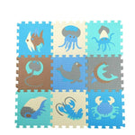Ensemble de 9 tapis en mousse EVA marine modulables pour enfants, jouets éducatifs puzzle antidérapants et anti-chute pour ramper