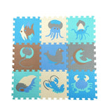 Ensemble de 9 tapis en mousse EVA marine modulables pour enfants, jouets éducatifs puzzle antidérapants et anti-chute pour ramper