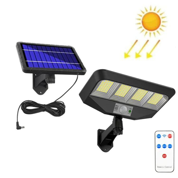 TG-TY081 Lampe Murale Solaire LED à Détection Corporelle Étanche pour Extérieur avec Télécommande, Style : 138 LED Intégré, 160 LED Intégré, 138 COB Intégré, 160 COB Intégré, 138 LED Séparable, 160 LED Séparable, 138 COB Séparable         ...