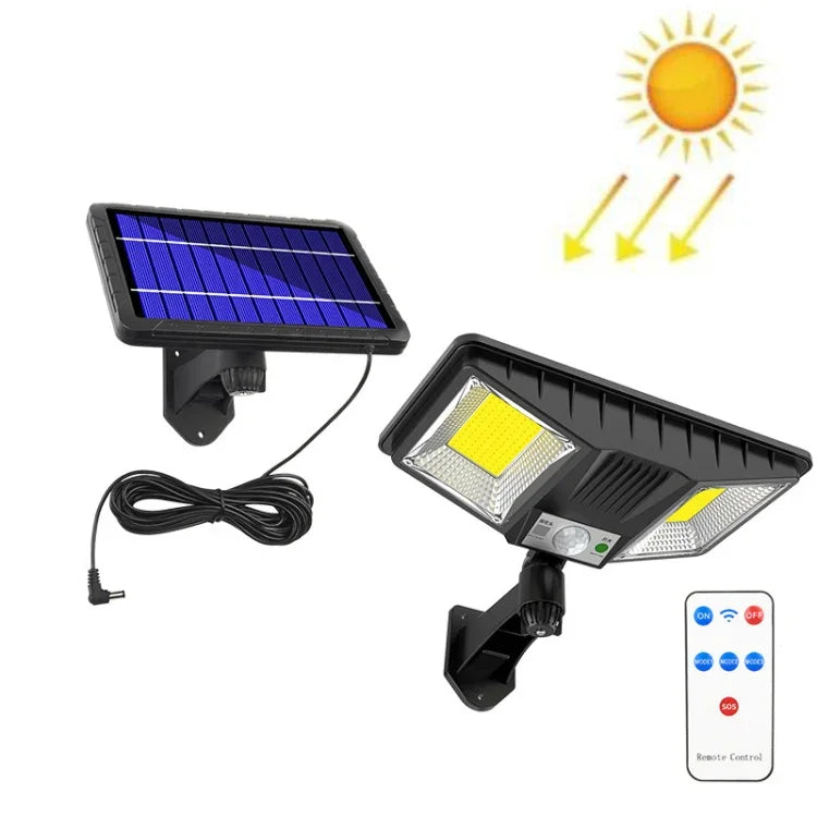 TG-TY081 Lampe Murale Solaire LED à Détection Corporelle Étanche pour Extérieur avec Télécommande, Style : 138 LED Intégré, 160 LED Intégré, 138 COB Intégré, 160 COB Intégré, 138 LED Séparable, 160 LED Séparable, 138 COB Séparable         ...